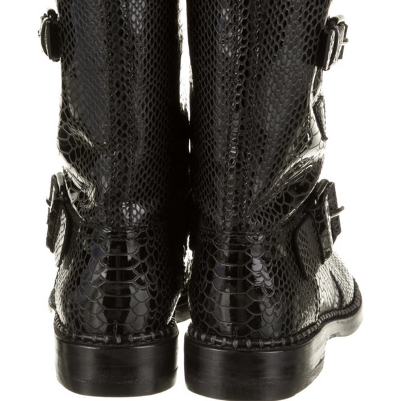 Casadei embossed leather boots - Picture 3 of 5